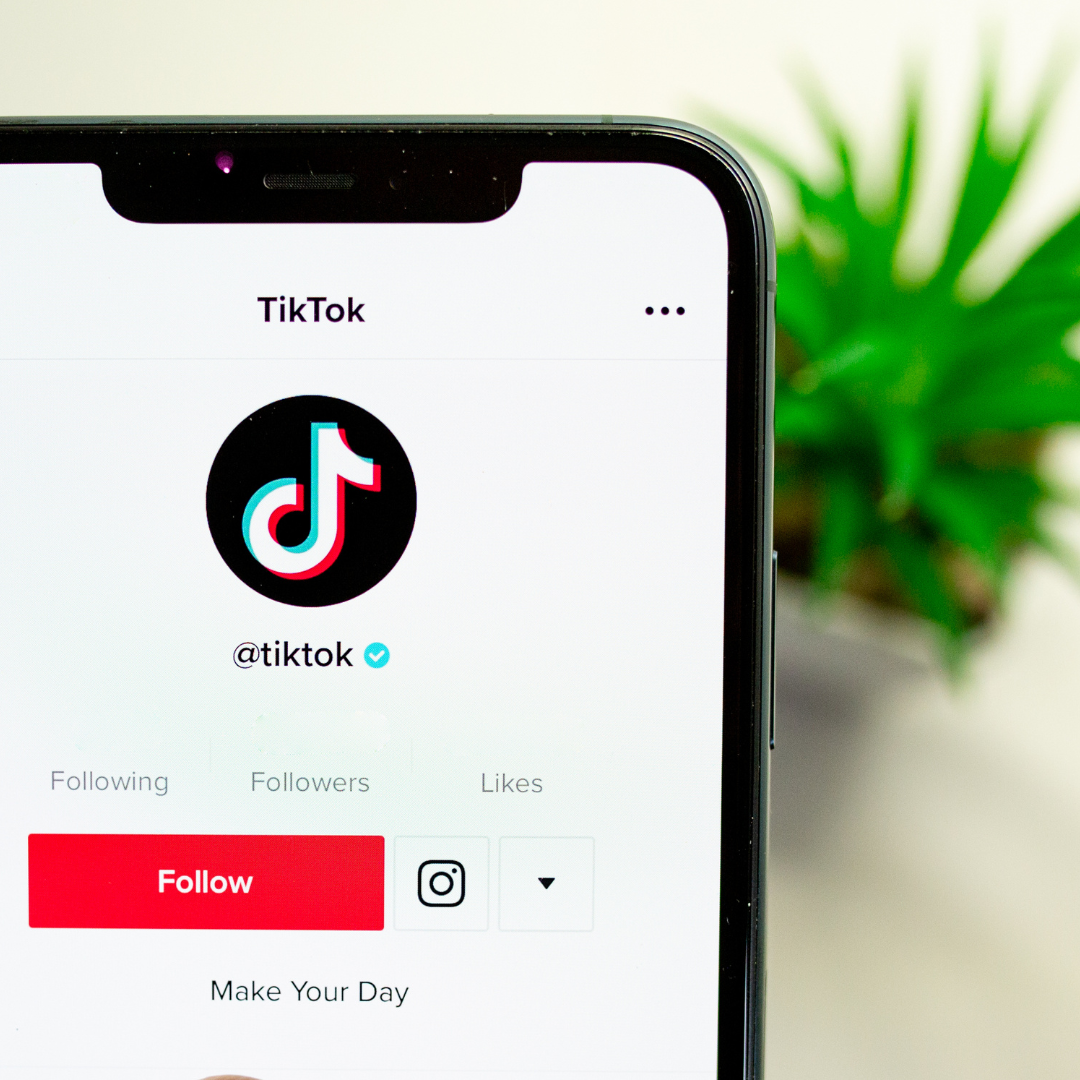 A cell phone screen with the TikTok application open